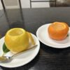２つの柑橘系のゼリー
