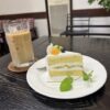 夏の喫茶フランボワーズ（フルーツショートケーキとカフェオレ）